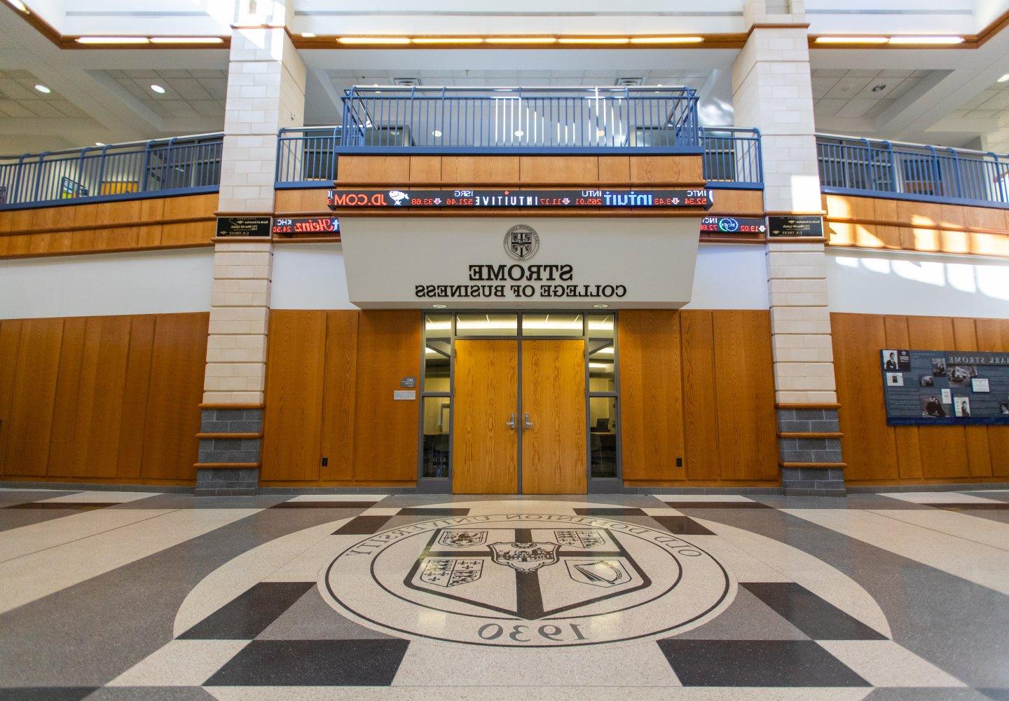 Interior of Strome College of Business building